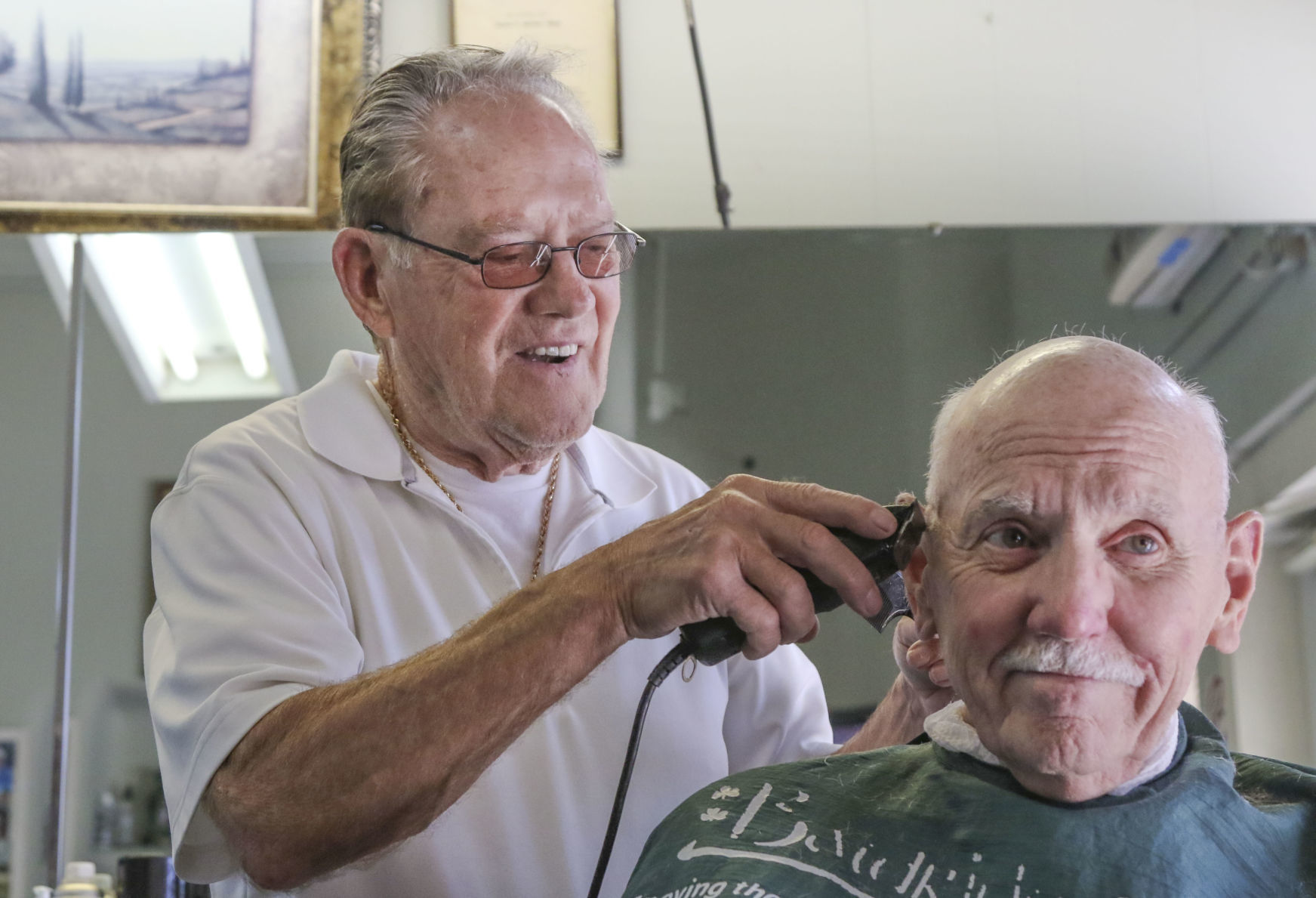 Barber John Saylor retiring